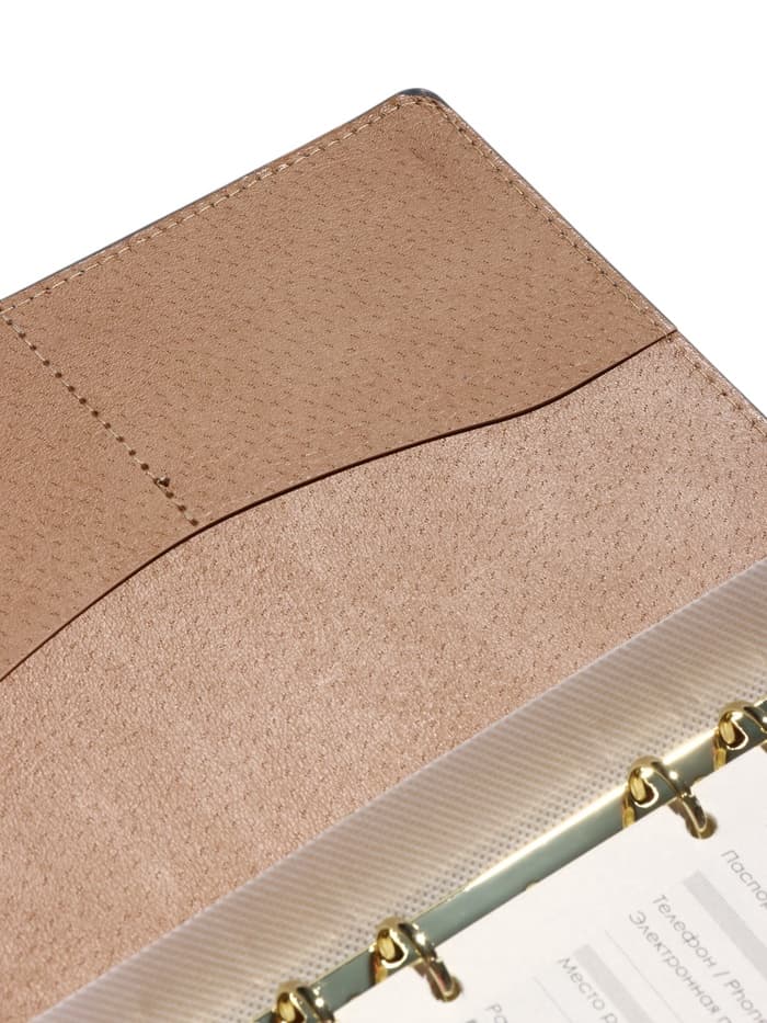 Ежедневник-органайзер, С6, 80 листов, обложка из искусственной кожи, синий