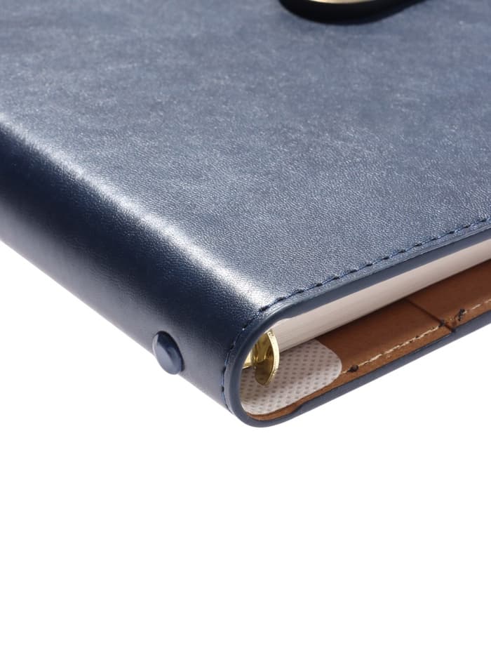 Ежедневник-органайзер, С6, 80 листов, обложка из искусственной кожи, синий