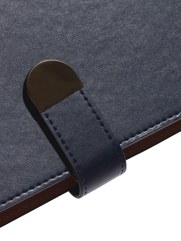 Ежедневник-органайзер, С6, 80 листов, обложка из искусственной кожи, синий