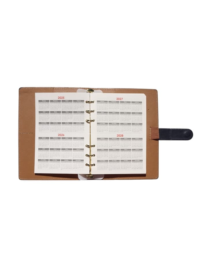 Ежедневник-органайзер, С6, 80 листов, обложка из искусственной кожи, синий