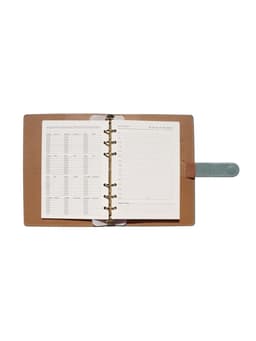 Ежедневник-органайзер, С6, 80 листов, обложка из искусственной кожи, зелёный