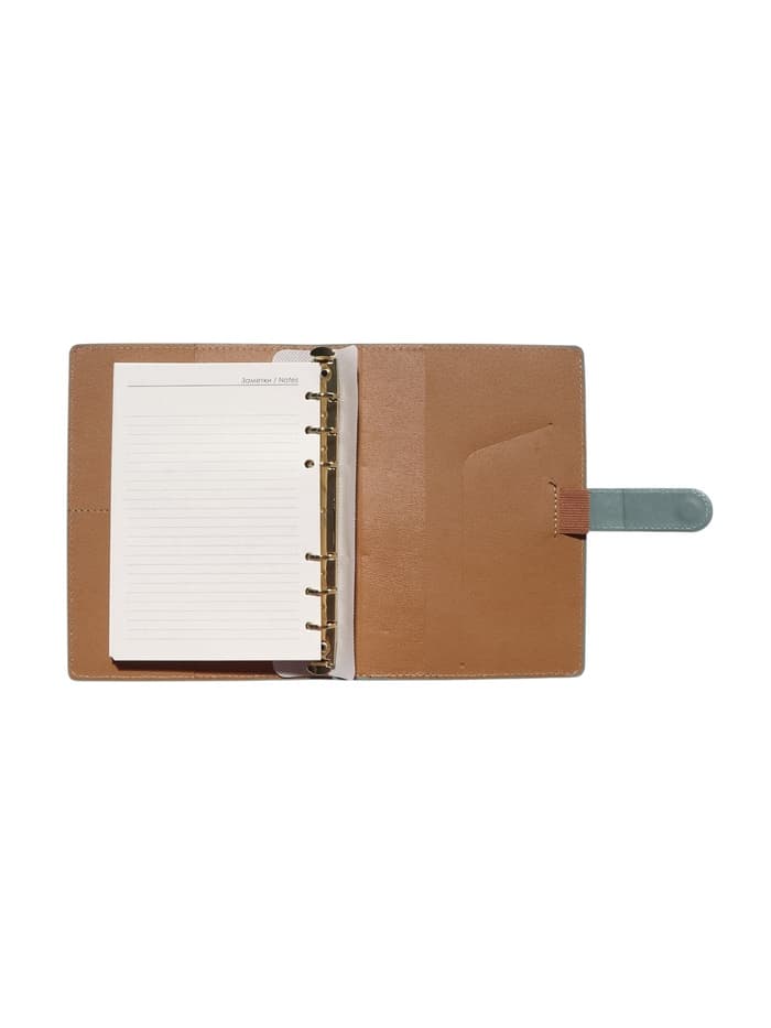 Ежедневник-органайзер, С6, 80 листов, обложка из искусственной кожи, зелёный