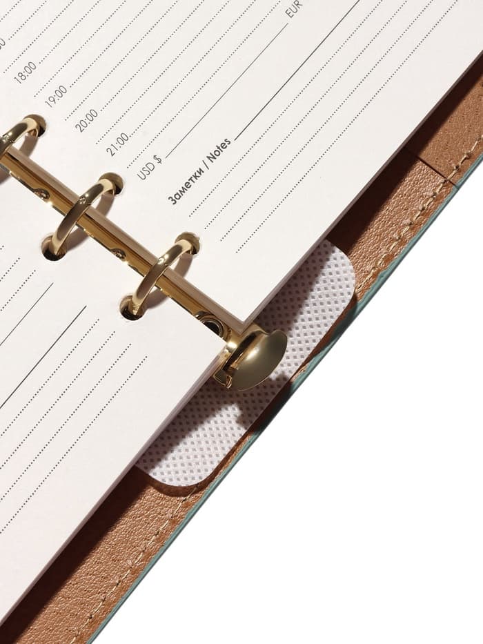 Ежедневник-органайзер, С6, 80 листов, обложка из искусственной кожи, зелёный