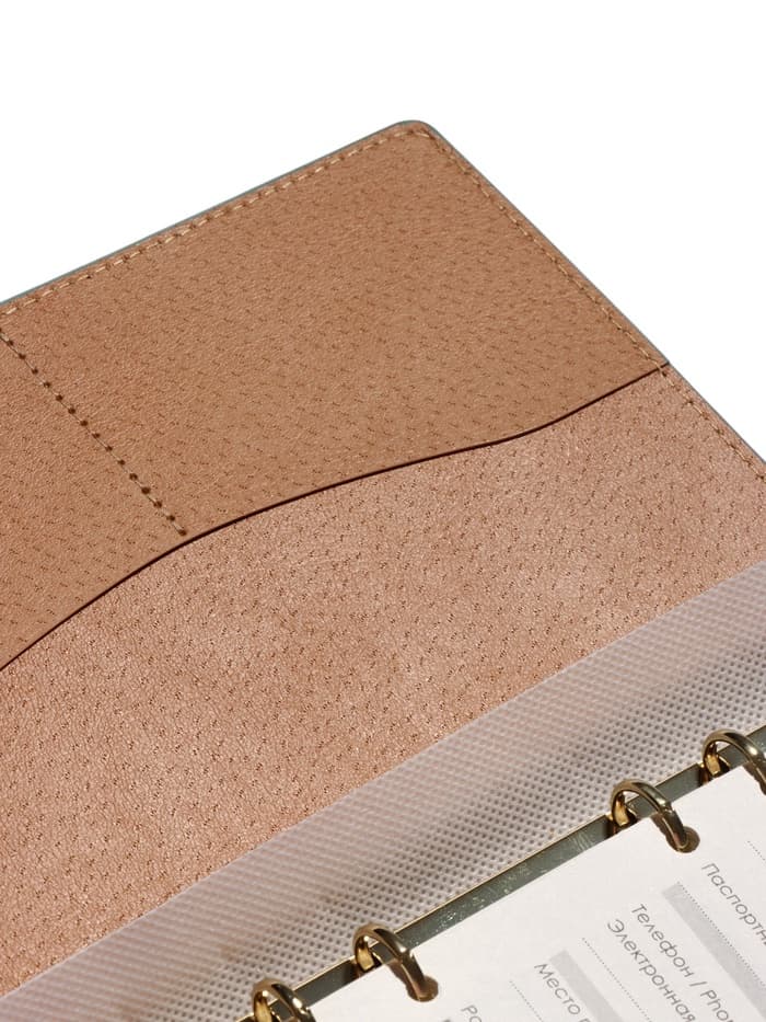 Ежедневник-органайзер, С6, 80 листов, обложка из искусственной кожи, зелёный