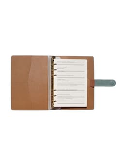 Ежедневник-органайзер, С6, 80 листов, обложка из искусственной кожи, зелёный