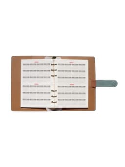 Ежедневник-органайзер, С6, 80 листов, обложка из искусственной кожи, зелёный