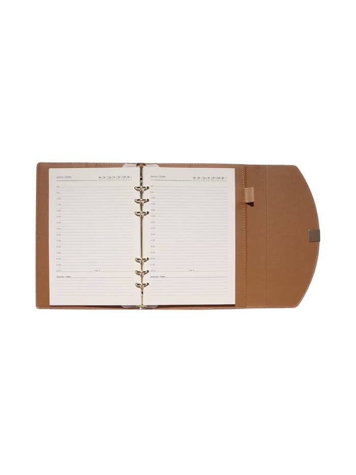 Ежедневник-органайзер, A5, 80 листов, обложка из искусственной кожи, розовый