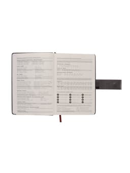 Ежедневник недатированный А5, с хлястиком, 112 листов, в линейку, пвх, серый