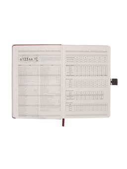 Ежедневник недатированный А5, с хлястиком, 80 листов, в линейку, пвх, коричневый