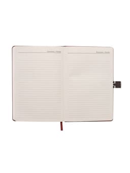 Ежедневник недатированный А5, с хлястиком, 80 листов, в линейку, пвх, коричневый