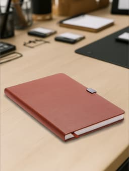 Ежедневник недатированный А5, с хлястиком, 80 листов, в линейку, пвх, коричневый