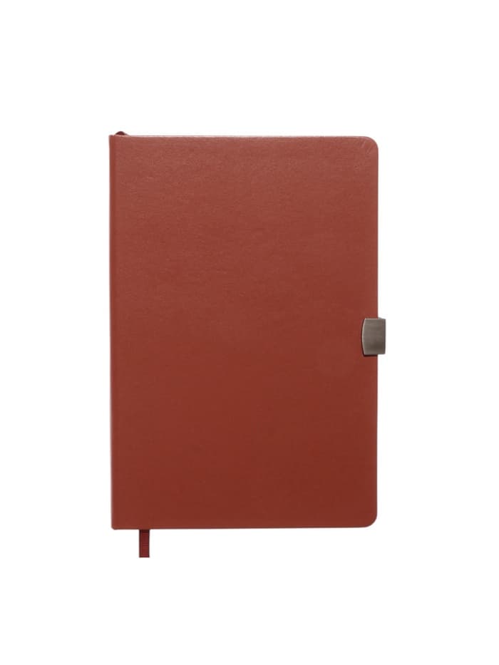 Ежедневник недатированный А5, с хлястиком, 80 листов, в линейку, пвх, коричневый