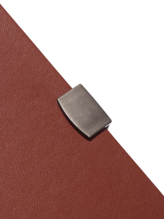 Ежедневник недатированный А5, с хлястиком, 80 листов, в линейку, пвх, коричневый