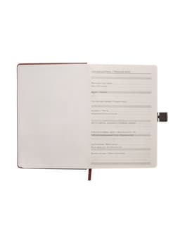 Ежедневник недатированный А5, с хлястиком, 80 листов, в линейку, пвх, коричневый