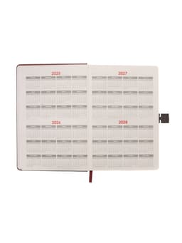 Ежедневник недатированный А5, с хлястиком, 80 листов, в линейку, пвх, коричневый