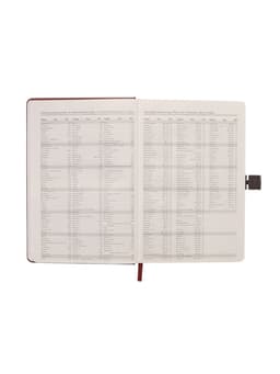 Ежедневник недатированный А5, с хлястиком, 80 листов, в линейку, пвх, коричневый