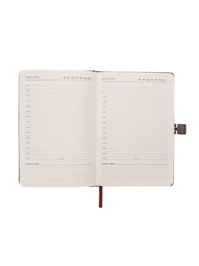 Ежедневник недатированный А5, 80 листов, обложка ПВХ, с хлястиком, чёрный