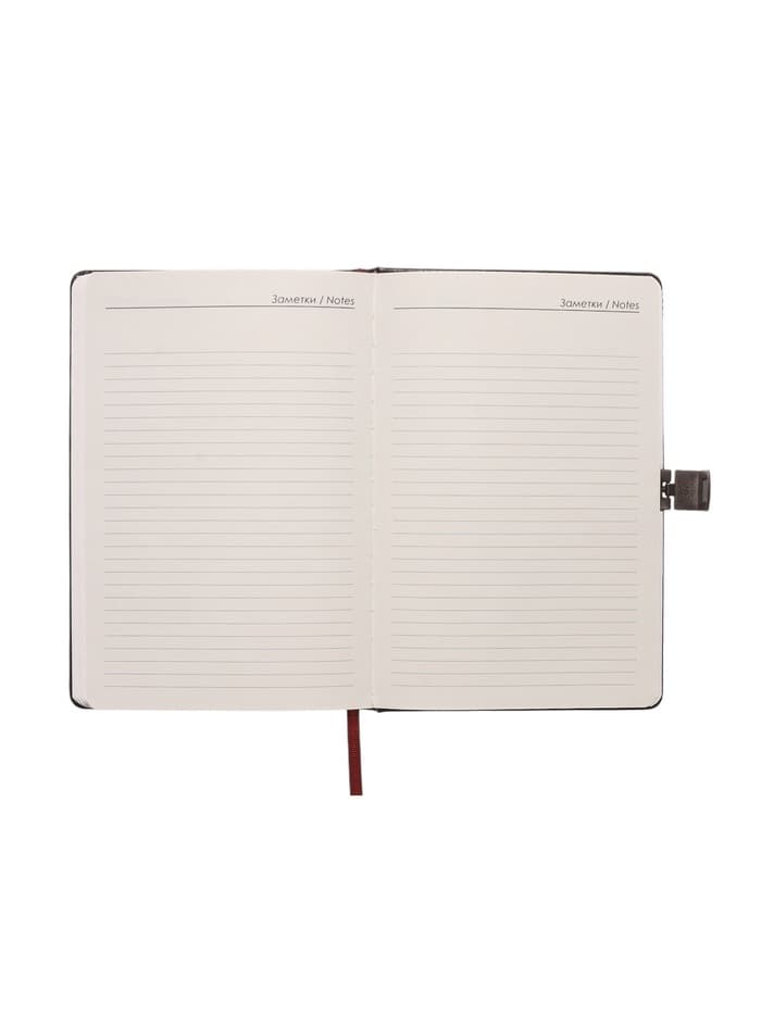 Ежедневник недатированный А5, 80 листов, обложка ПВХ, с хлястиком, чёрный