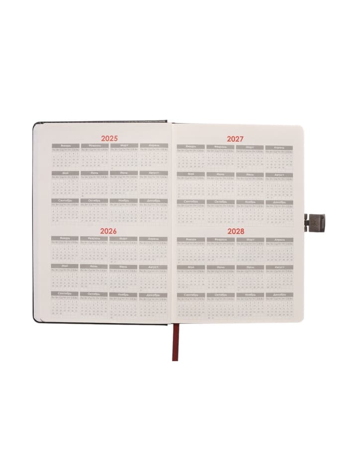 Ежедневник недатированный А5, 80 листов, обложка ПВХ, с хлястиком, чёрный