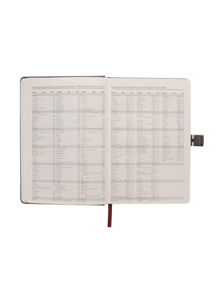 Ежедневник недатированный А5, 80 листов, обложка ПВХ, с хлястиком, чёрный