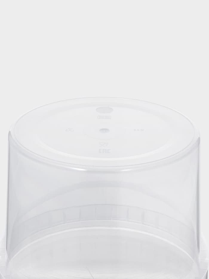 Ведро одноразовое с крышкой, 3 л, d=19 см, пластик пищевой, прозрачное