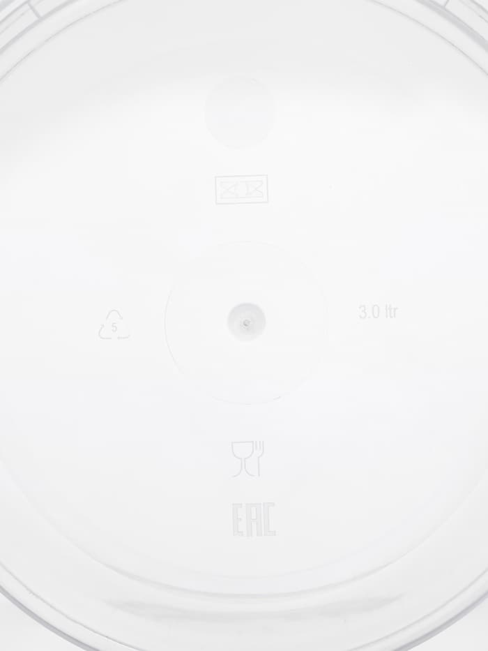 Ведро одноразовое с крышкой, 3 л, d=19 см, пластик пищевой, прозрачное