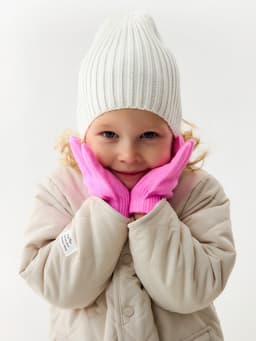 Перчатки для девочки однослойные MINAKU, розовые, размер 14 (3-5лет)