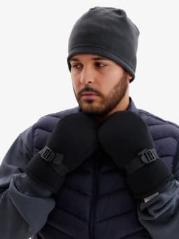 Варежки мужские флисовые MINAKU, размер 25 см, чёрные