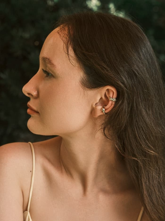 Серьги «Каффы» набор 3 шт., мятый, цвет серебро