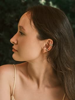 Серьги «Каффы» набор 3 шт., мятый, цвет серебро