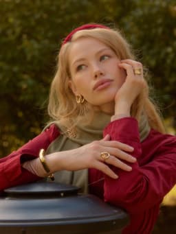 Браслет манжета «Уголки», d=10 см, цвет золото