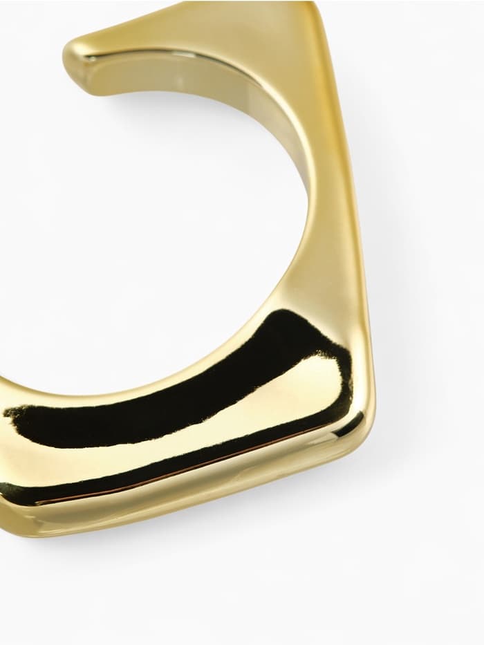 Браслет манжета «Уголки», d=10 см, цвет золото