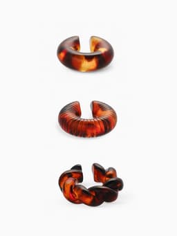 Серьги каффы «Леопард», набор 3 шт. цветные