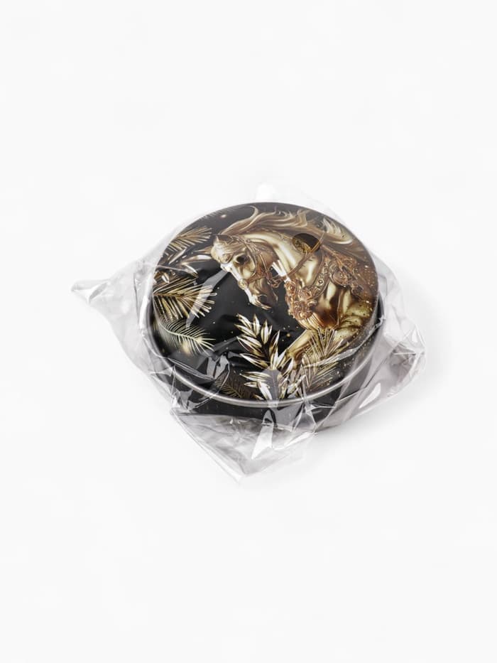 Свеча ароматическая новогодняя в банке «Конь», ч/з, аромат мандарин, 4.8 см