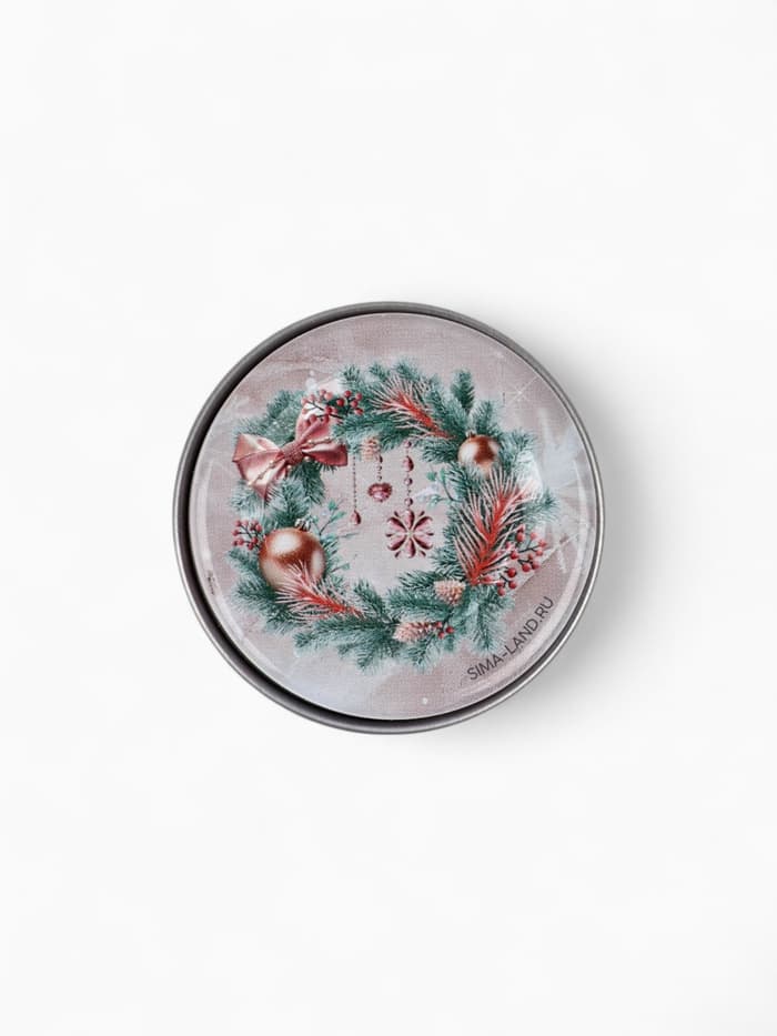 Свеча ароматическая новогодняя в банке «Конь», розовая, аромат ваниль, 4.8 см