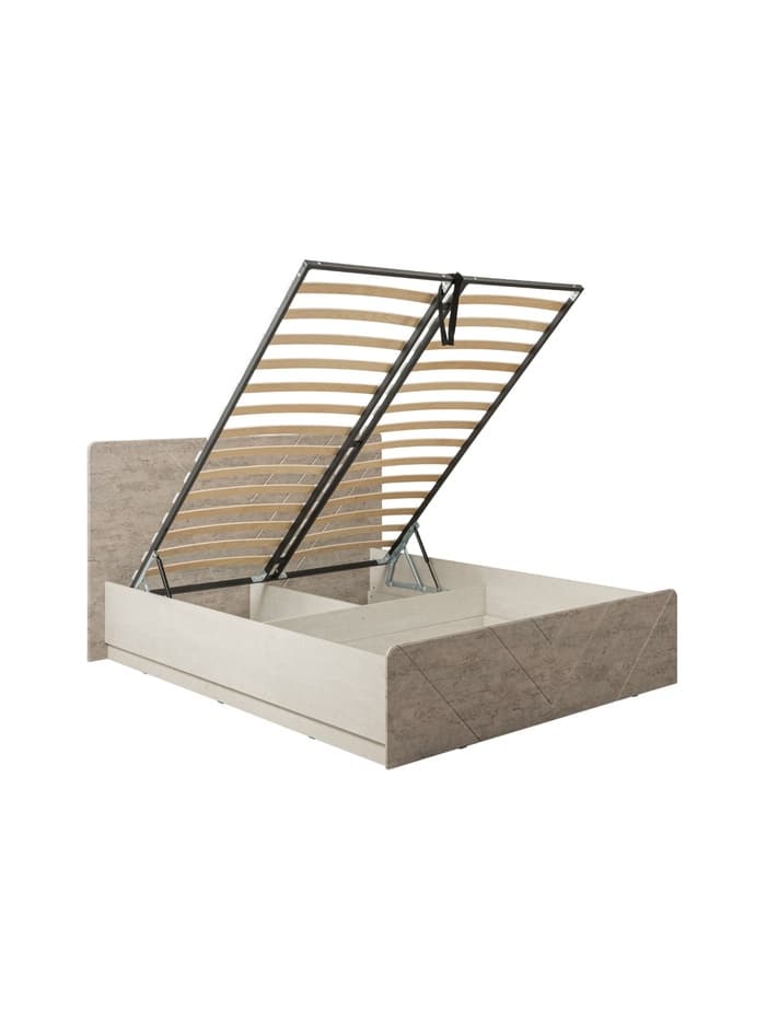 Спальный гарнитур «Амели», комплект 3 предмета, цвет бетон чикаго/шёлковый камень