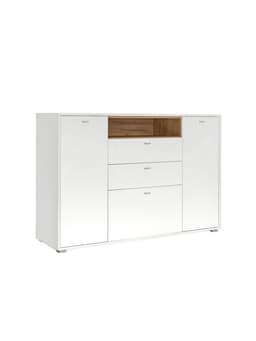 Комплект мебели в гостиную «Бэль», комплект 5 предметов, цвет белый премиум/дуб крафт золотой