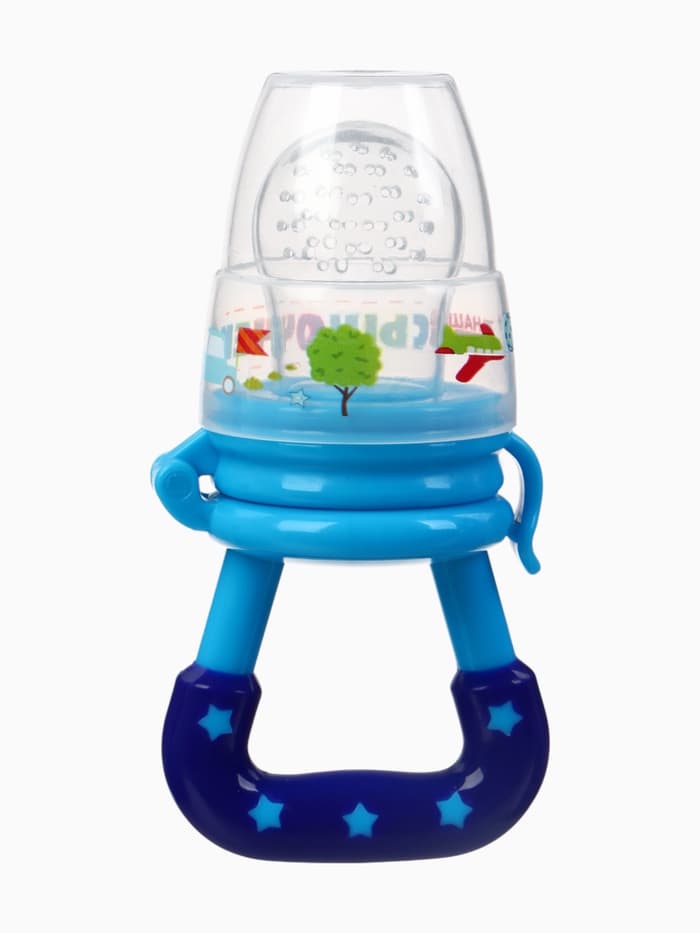 Ниблер для прикорма, от 5 мес., с силиконовой сеточкой, размер М «Сыночек», синий