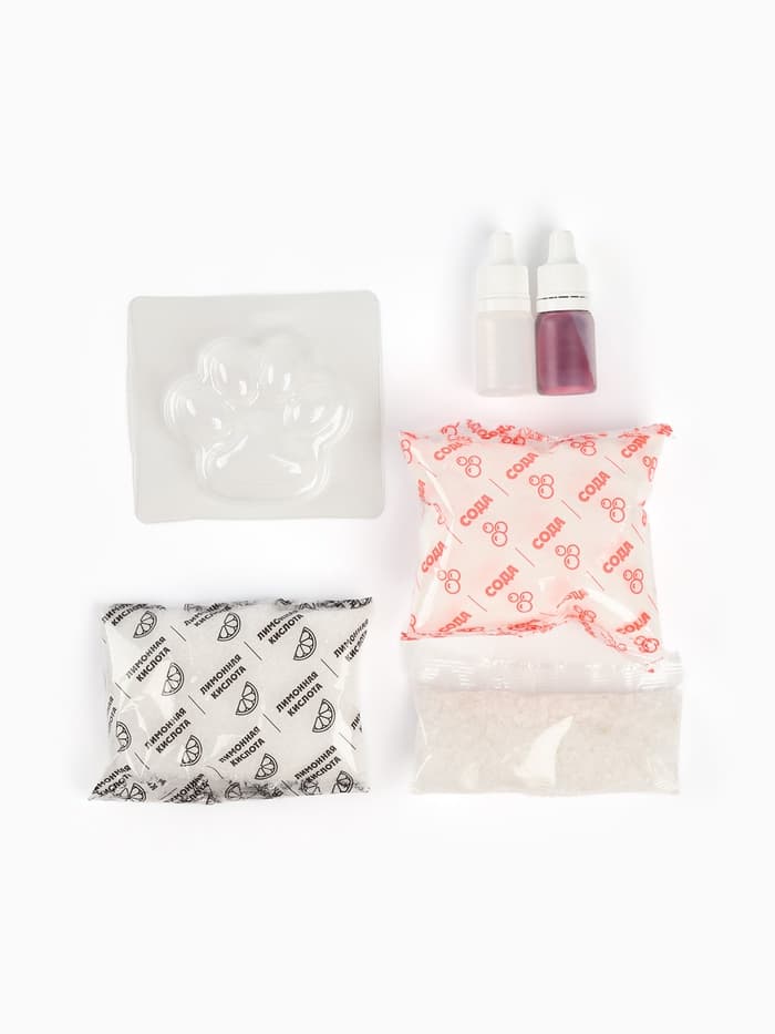 Бомбочки для ванн своими руками «Лапка», набор для творчества