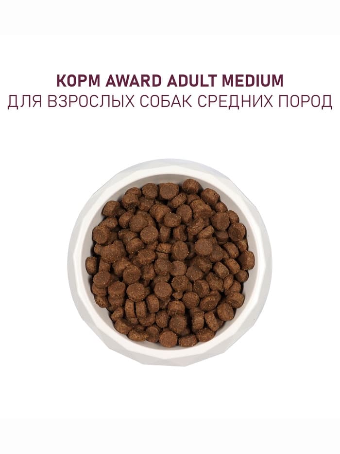 Сухой корм AWARD для вз-х собак крупных пород с кур/инд/тыква и шиповник 12 кг