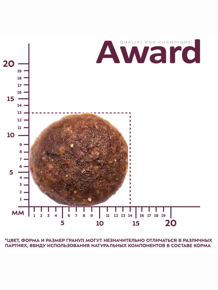 Сухой корм AWARD для щенков от 1 месяца крупных пород, курица, индейка, тыква, шиповник, 2 кг