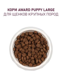 Сухой корм AWARD для щенков от 1 месяца крупных пород, курица, индейка, тыква, шиповник, 2 кг