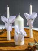 Свечи свадебные «Пышный» набор 3 шт. (16 см и 2 шт. по 18 см), белый