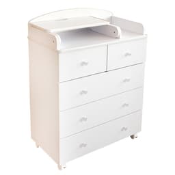 Комод пеленальный San Remo, 5 ящиков, 81×46×106 см, белый