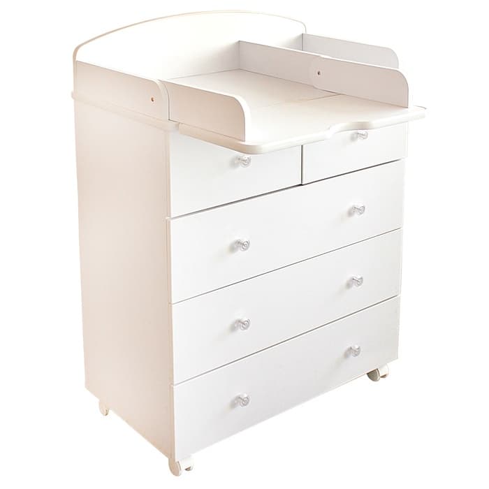 Комод пеленальный San Remo, 5 ящиков, 81×46×106 см, белый