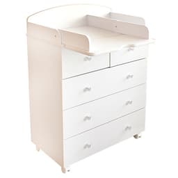 Комод пеленальный San Remo, 5 ящиков, 81×46×106 см, белый