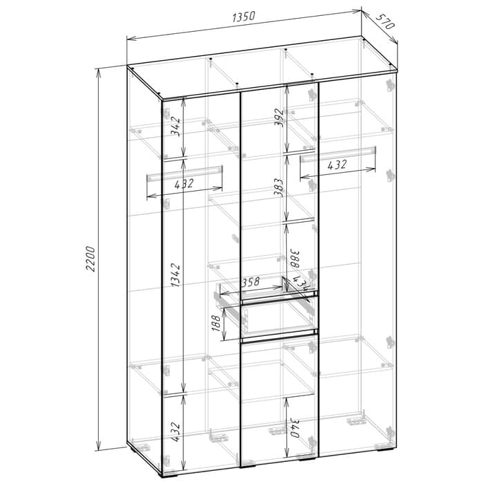 Спальный гарнитур «Лора», комплект 6 предметов, цвет крафт золотой/белый