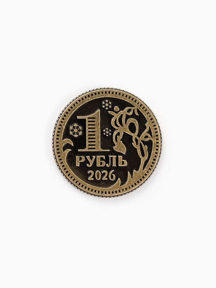 Монета новогодняя сувенирная «На рост дохода», латунь, диам 2.5 см