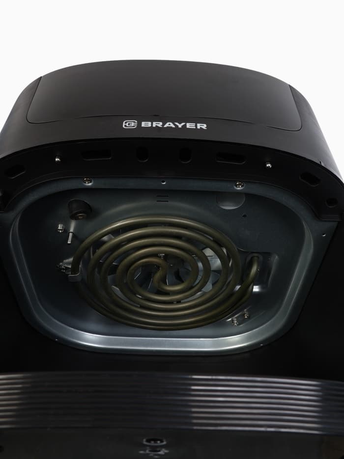 Аэрогриль BRAYER 2042BR, 8 л, 1800 Вт, 8 программ, 80-200°С, LCD-дисплей, чёрный