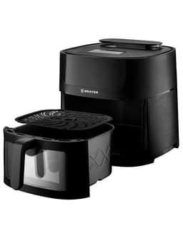 Аэрогриль BRAYER 2042BR, 8 л, 1800 Вт, 8 программ, 80-200°С, LCD-дисплей, чёрный